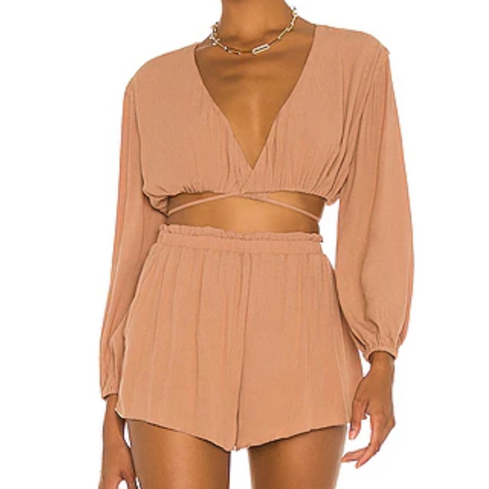 Camila Coelho Hatti Top in Taupe